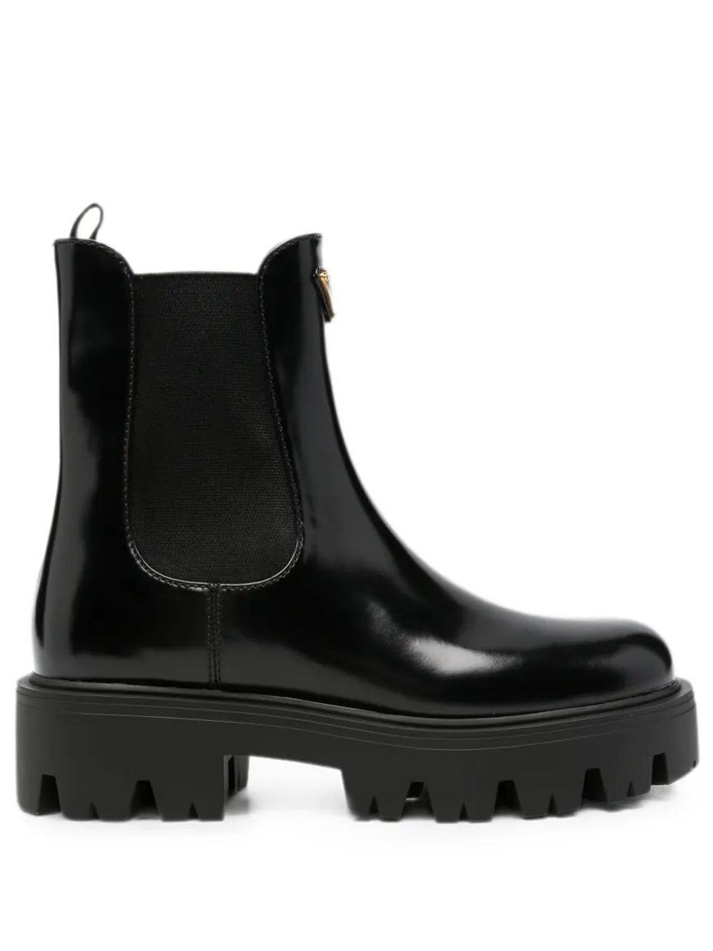 Prada Women's Black Brushed Leather Ankle Boots