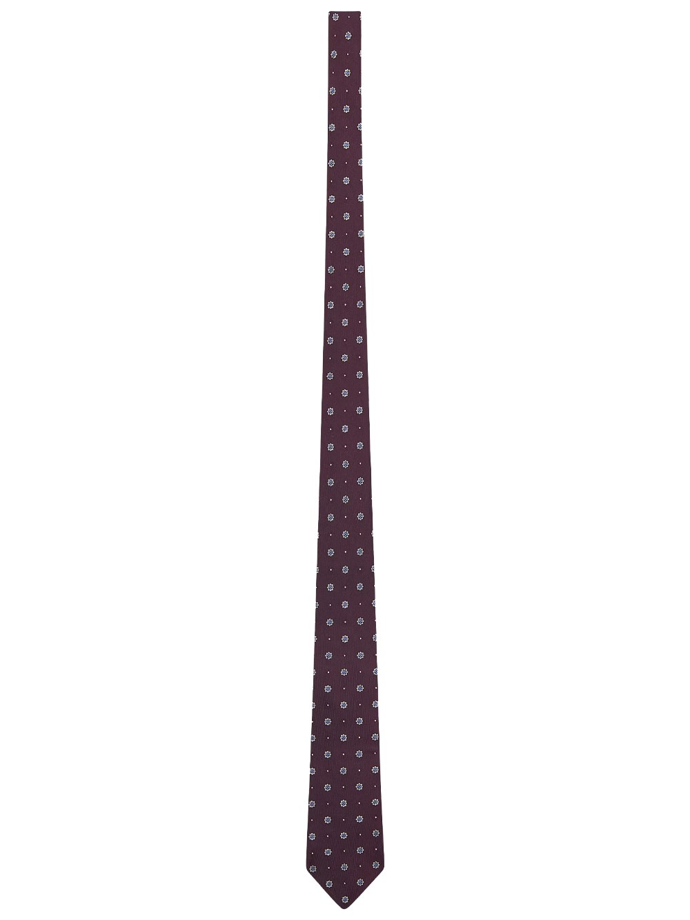 Saint Laurent Men's Red Silk Jacquard Tie