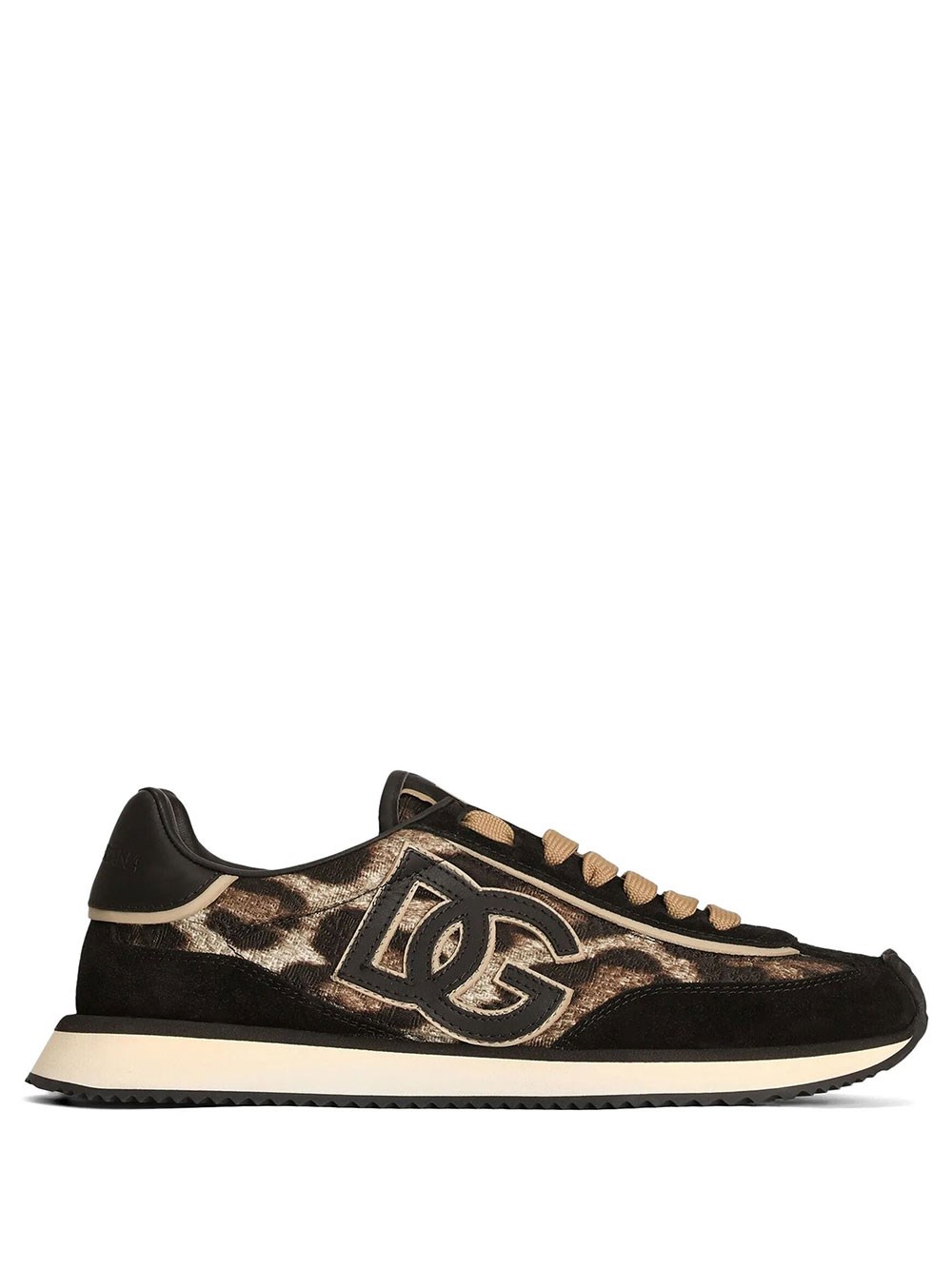 Dolce & Gabbana Women's Multi Dg Cushion Sneakers In Leo Print Fabric