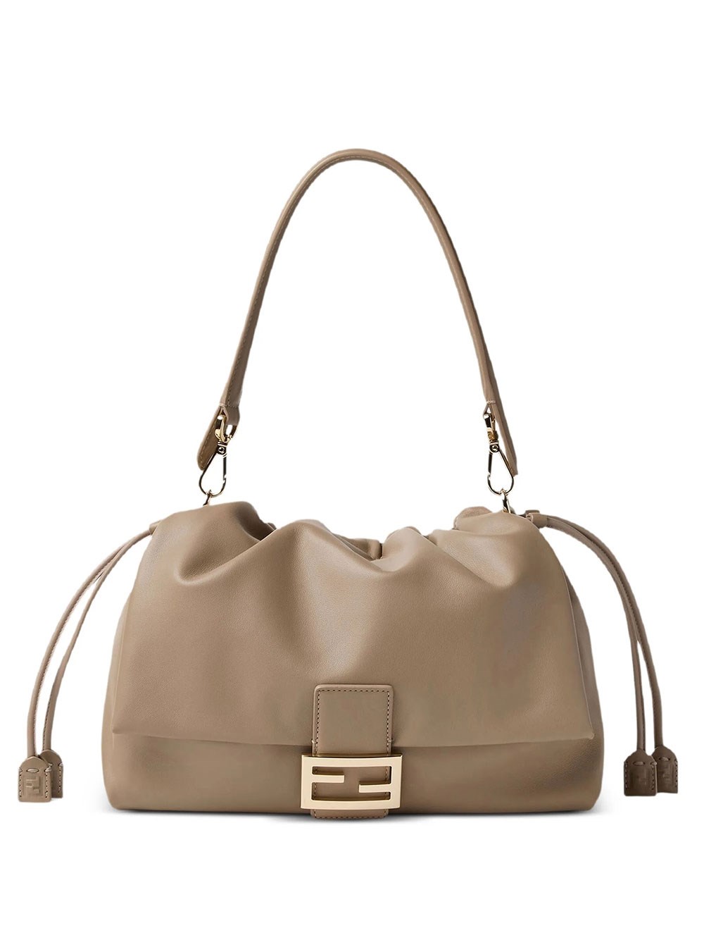 Fendi Women's Brown Baguette Soft Large In Nappa Tortora
