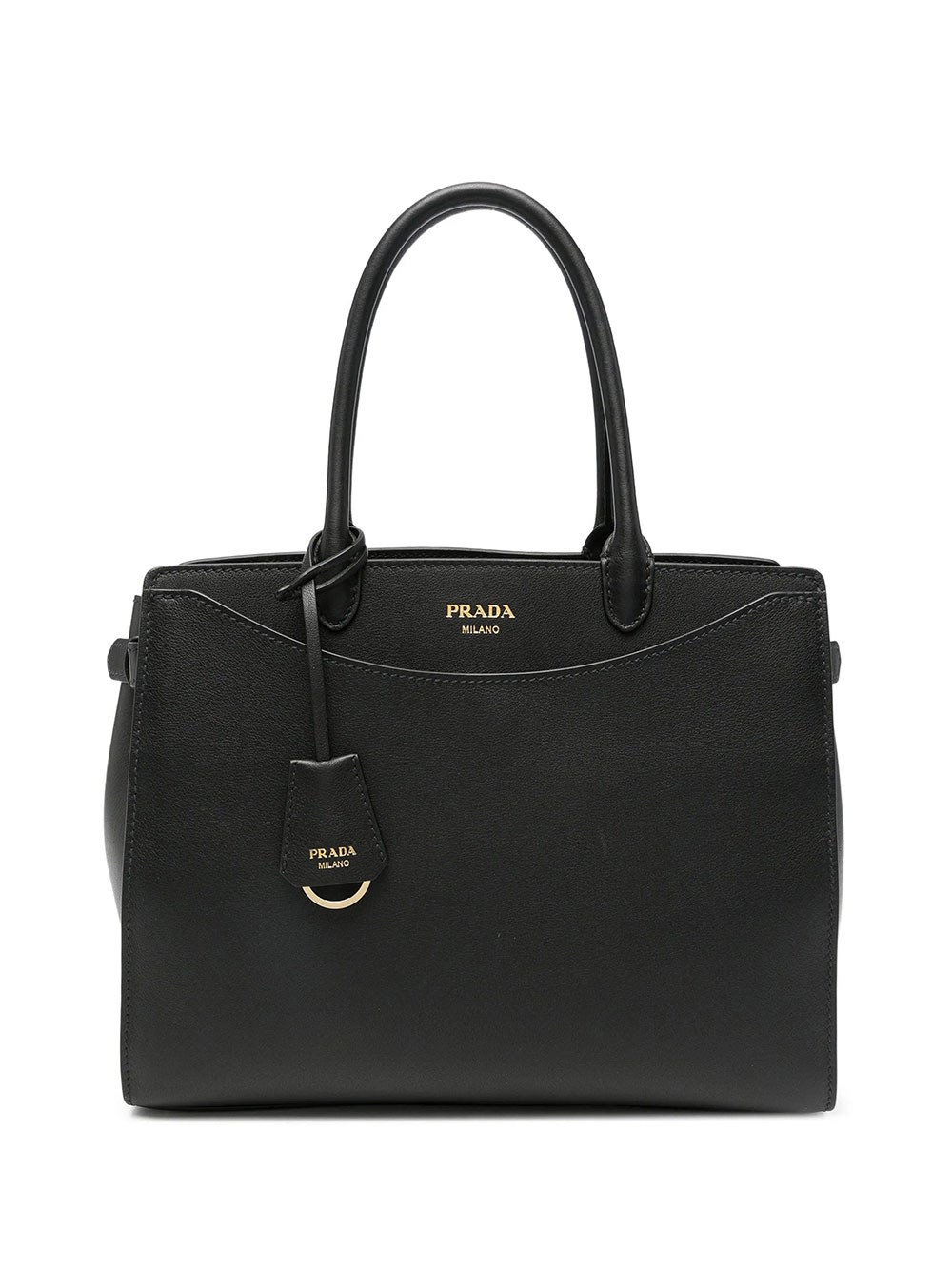 Prada Women's Black Prelude Large Leather Handbag