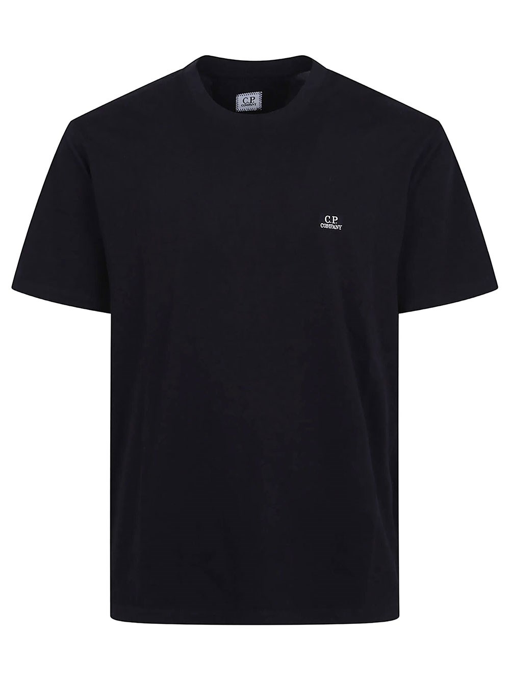 C.p. Company Men's Blue C. P. Company T-Shirt In Jersey 30/1 With Logo Patch