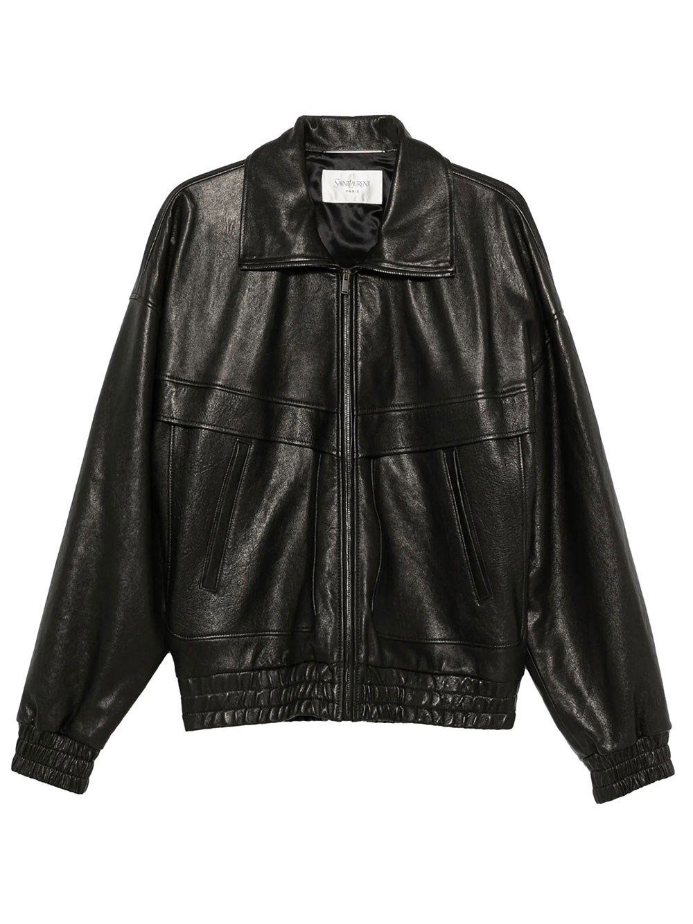 SAINT LAURENT | Black lambskin balloon jacket | male | 48 - Image 3
