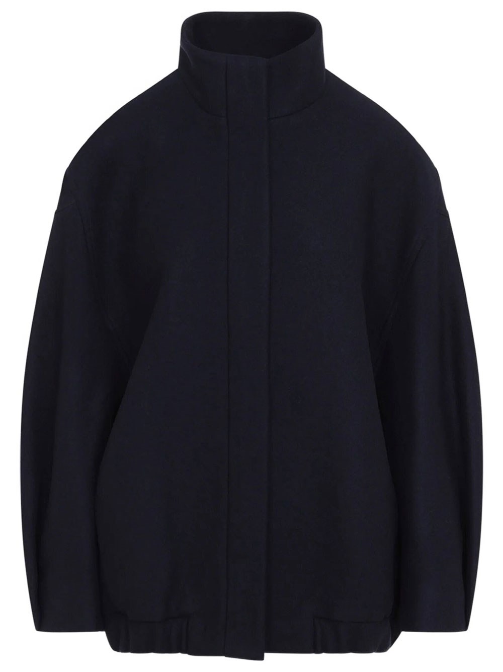Dries Van Noten Giacca Oversize In Misto Lana In Blu