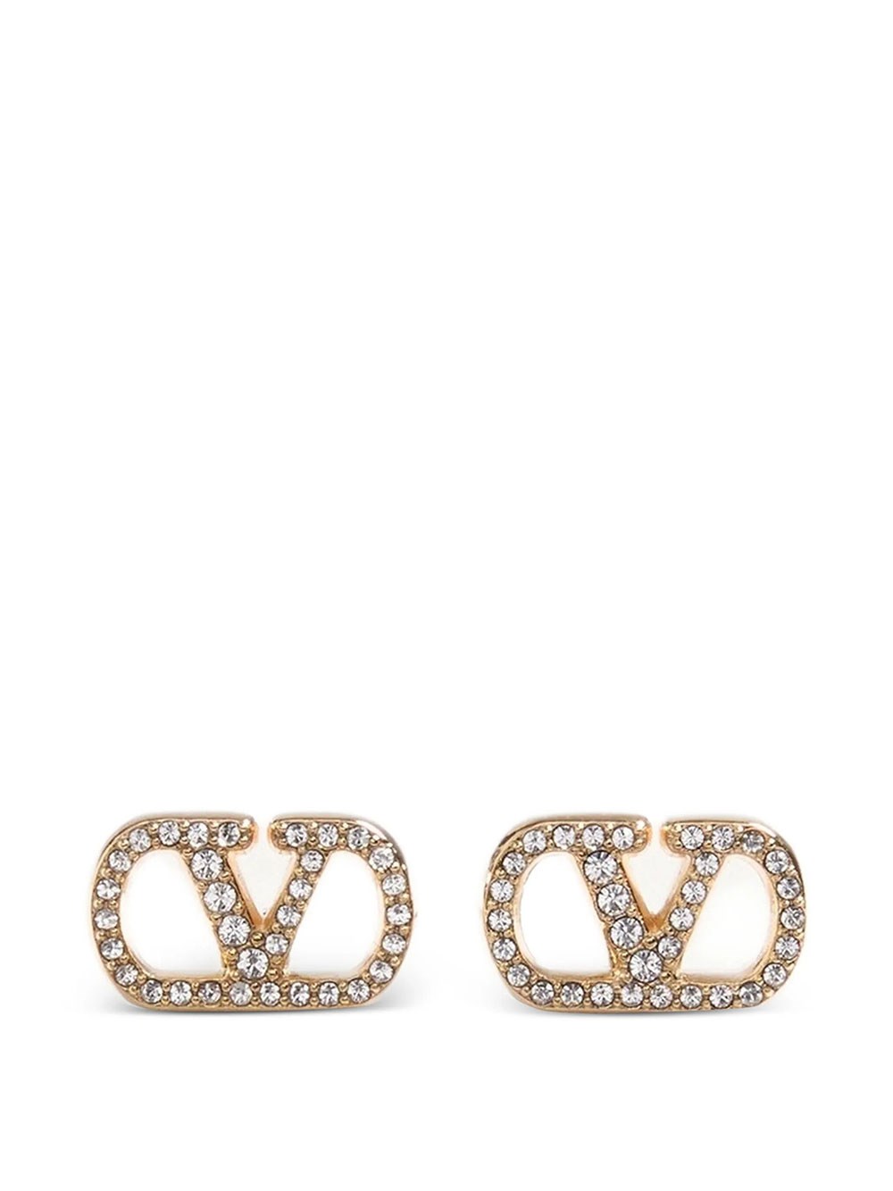 Valentino Garavani Women's Metallic Earrings Vlogo Signature In Metal And Swarovski Cr