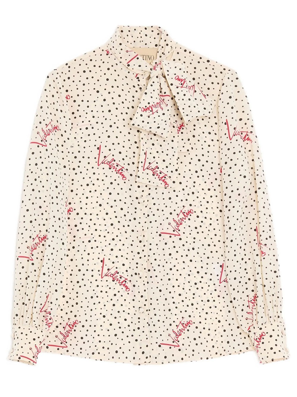 Valentino Garavani Women's Nude & Neutrals Silk Crepe De Chine Shirt Bollicine Plusdepois