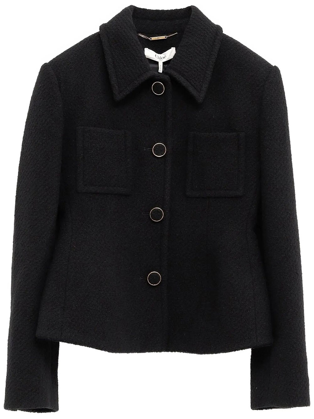 Chloé Women's Black Wool Blend Jacket With Buttons