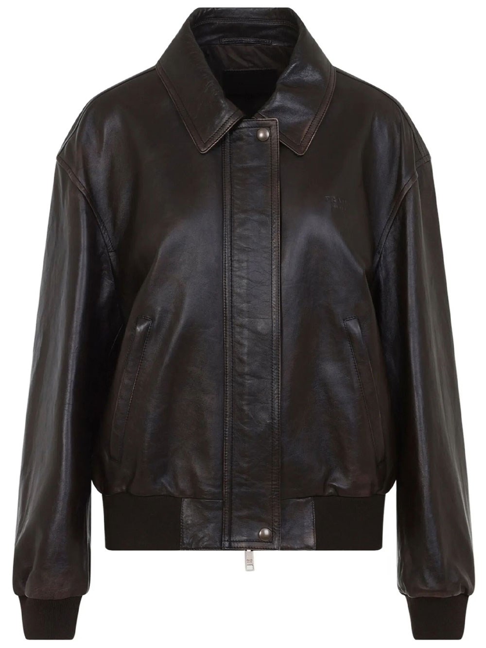 Prada Women's Brown Leather Jacket