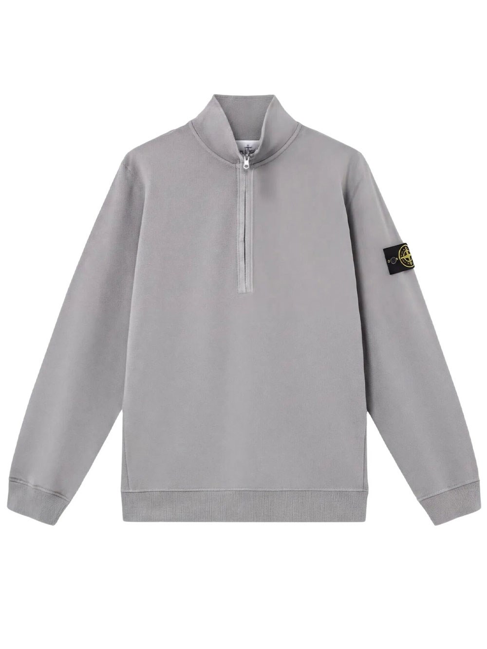 Stone Island Men's Grey Quarter Zip 6100068 Sweatshirt - Size 40 - Image 4