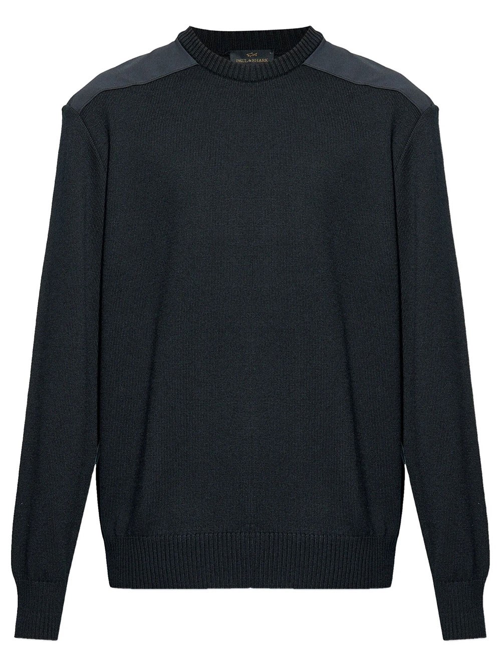 Paul & Shark Men's Black Soft Cool Touch Wool Sweater With Typhoon Details