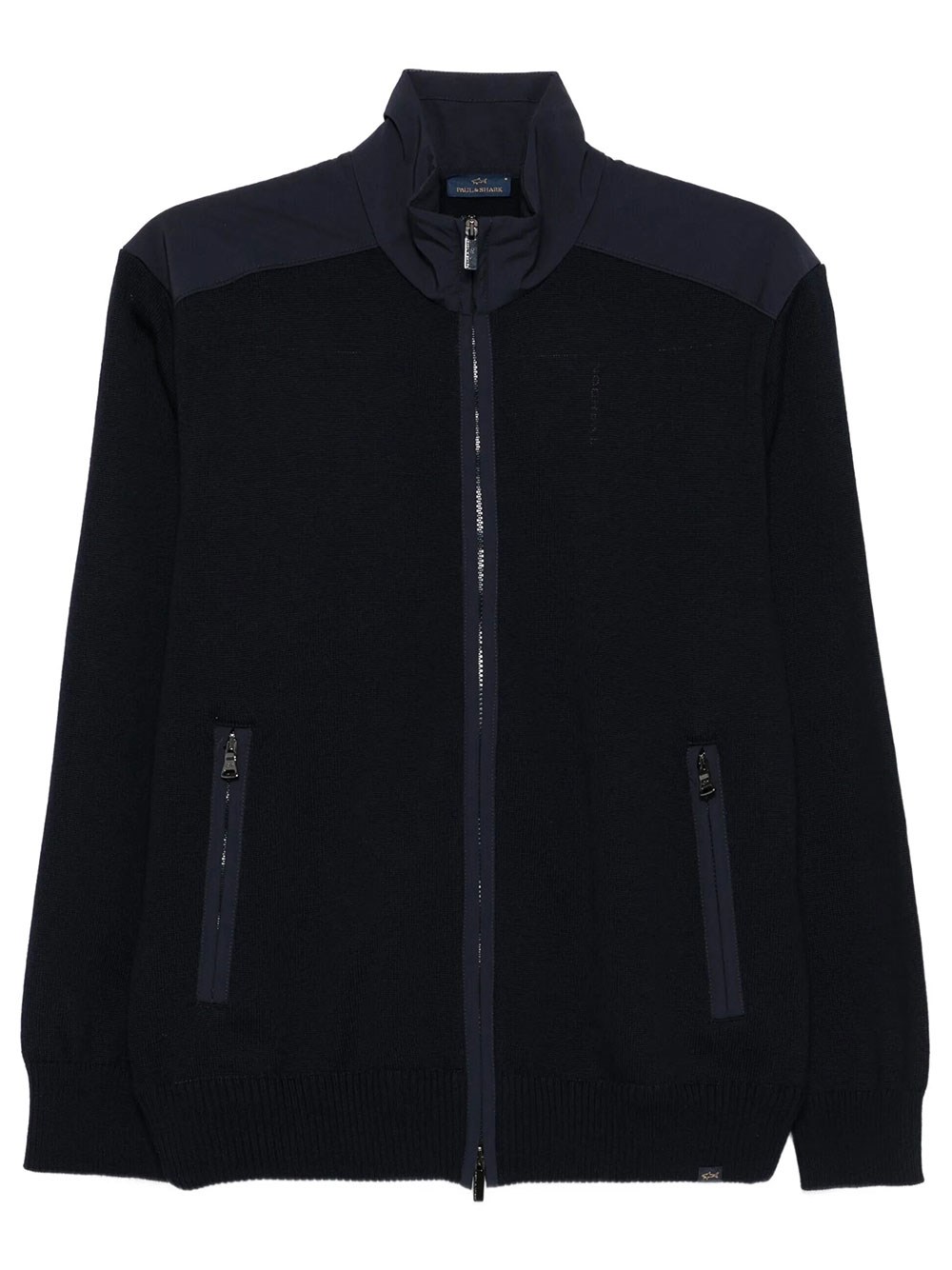 Paul & Shark Men's Blue Soft Cool Touch Wool Zip-Up Sweater With Typhoon Re-4X4