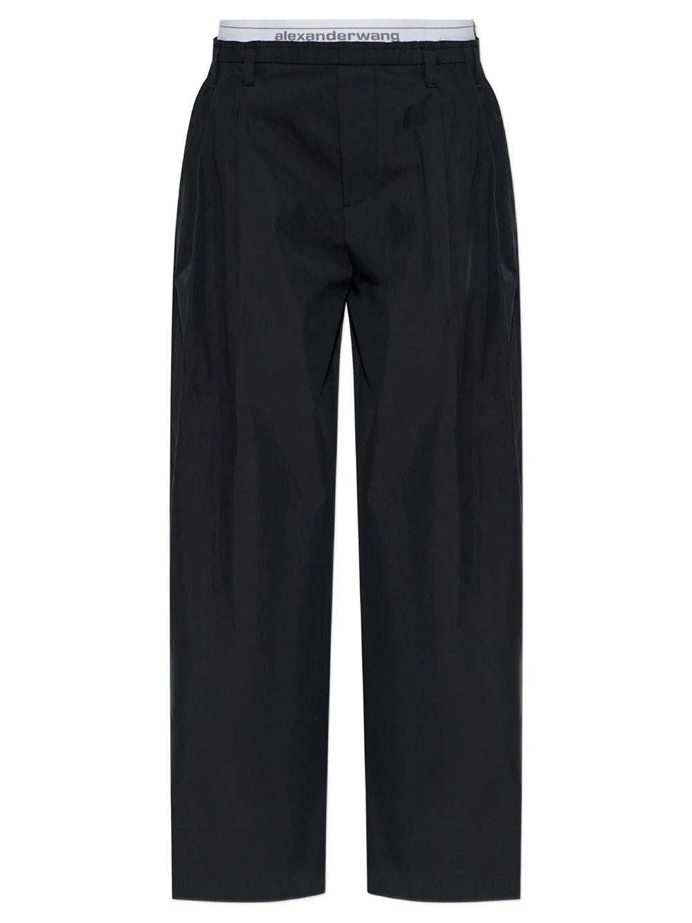 Alexander Wang Pantaloni Sartoriali A Vita Alta Con Elastico Logato In Transparent