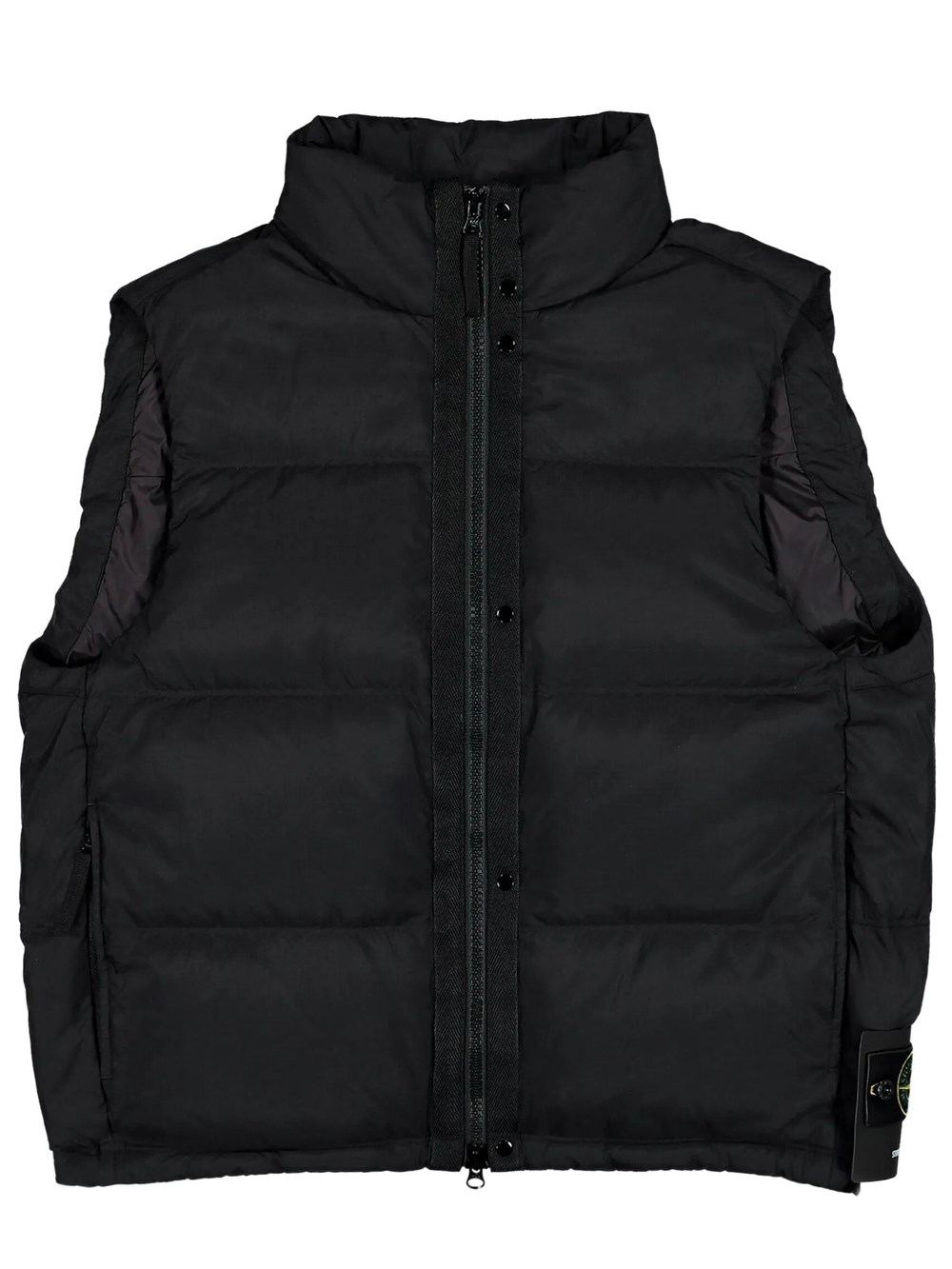 Stone Island Men's Black Lightweight Vest With Pockets And Zip
