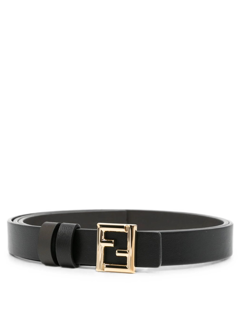 Fendi Women's Multi Ff Reversible Belt 20 Mm In Black And Dark Brown Leather