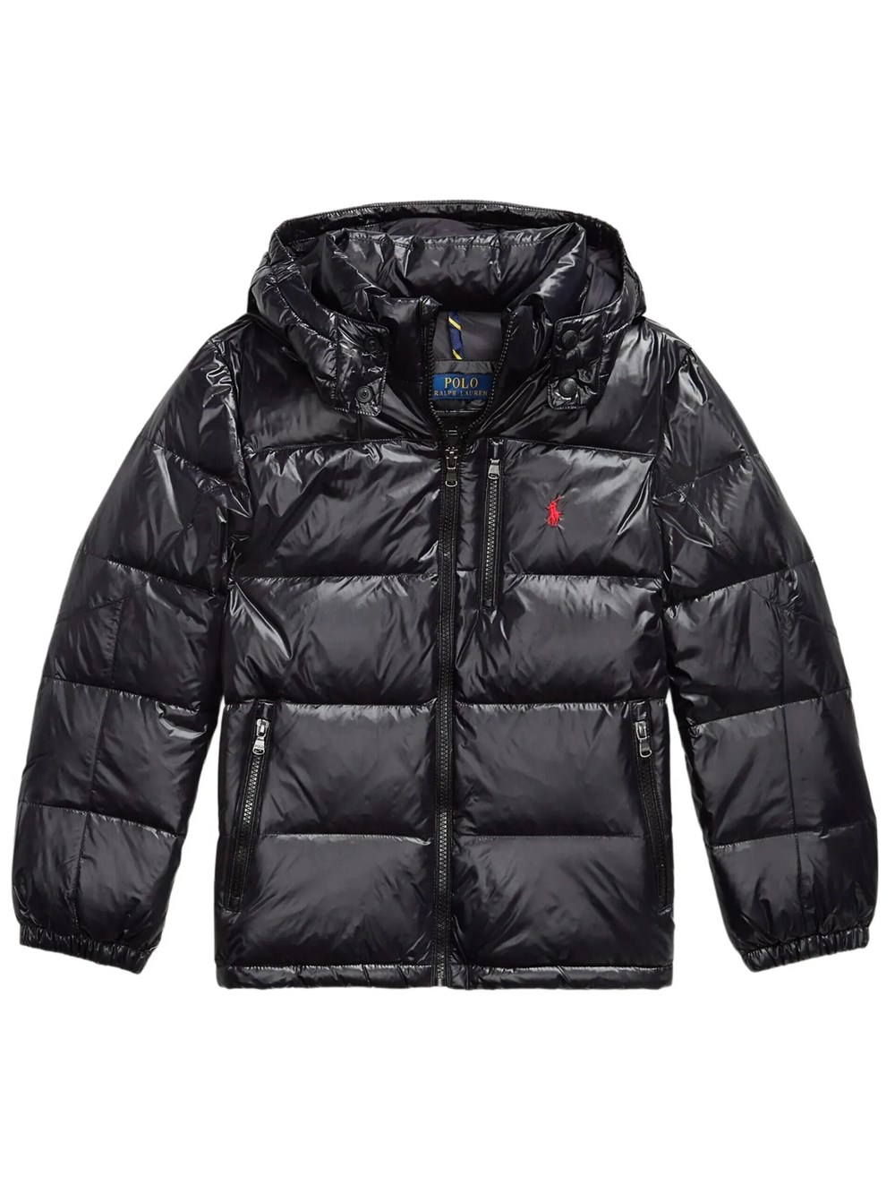 Ralph Lauren Kids Boys Black Quilted Down Jacket With Hood