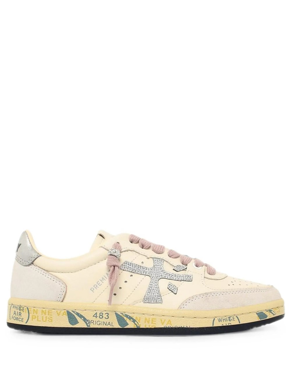 Premiata Women's White Bskt Clayd Sneakers