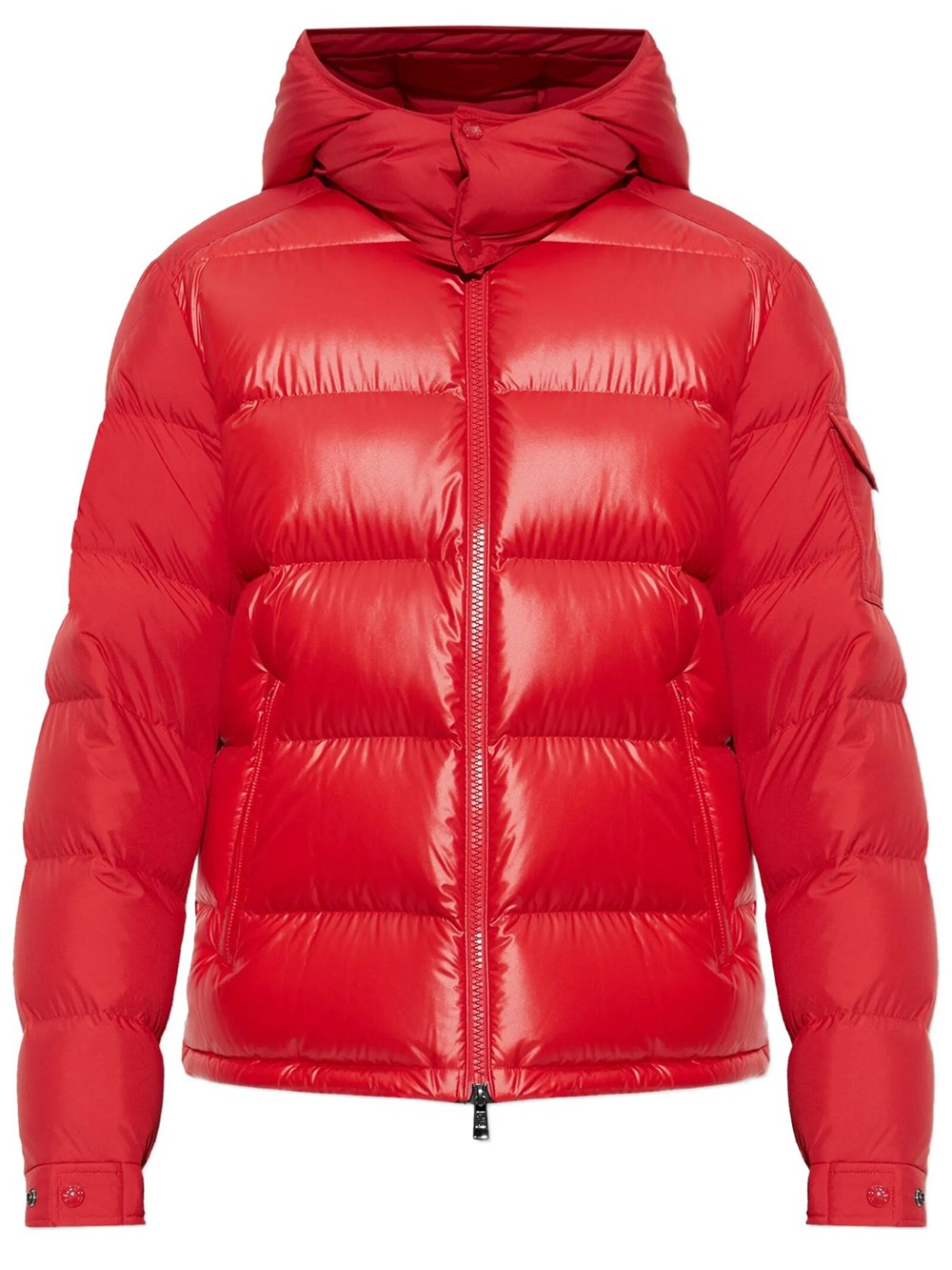 Moncler Men's Red Short Down Jacket Maya With Hood