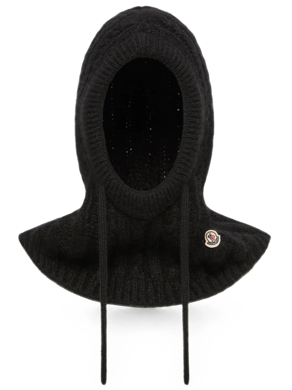 Moncler Women's Black Braided Alpaca Blend Balaclava