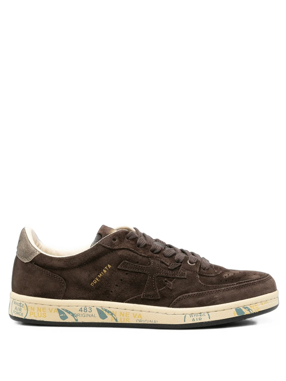 Premiata Men's Brown Bskt Clay Sneakers