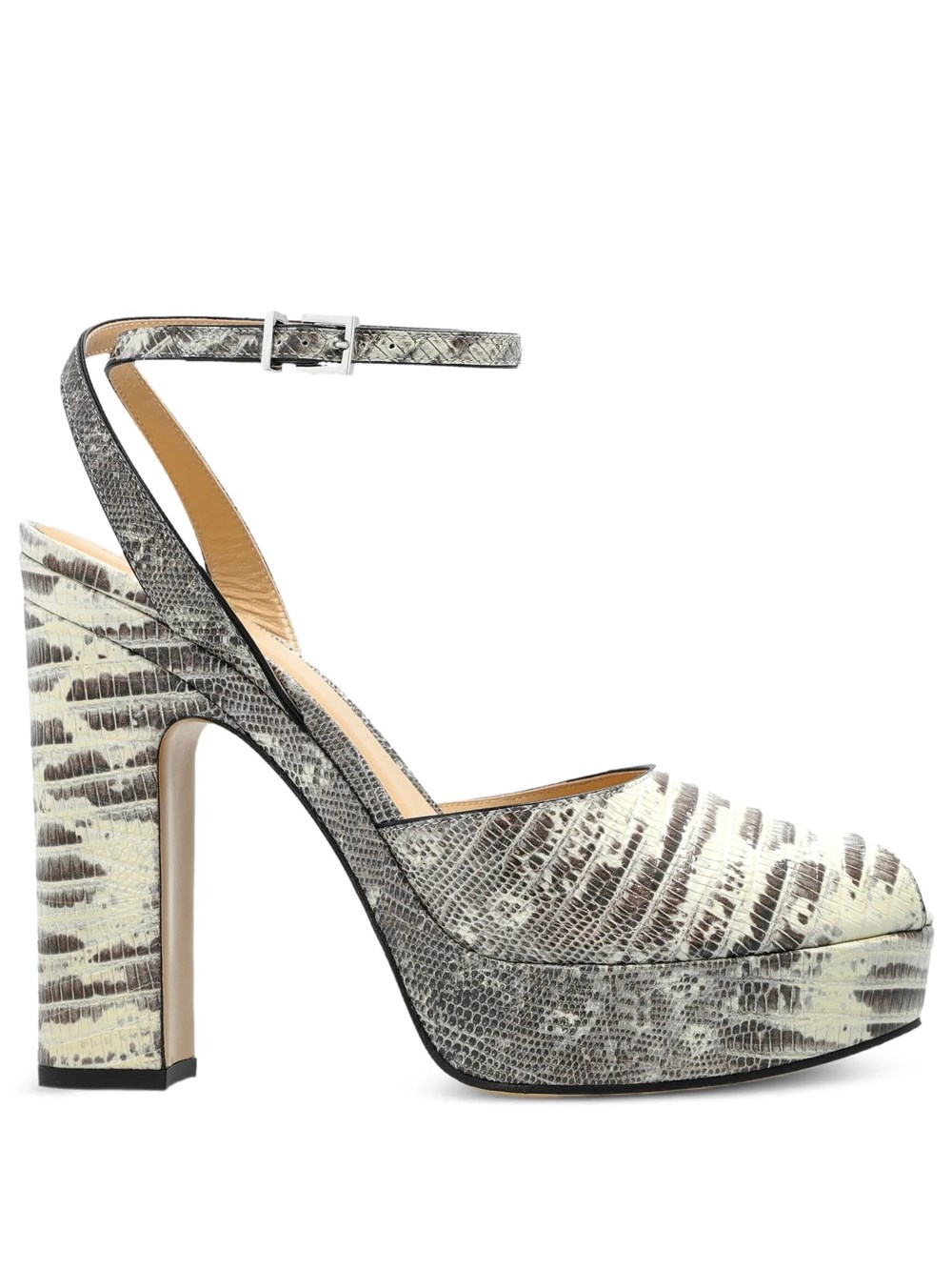 Fendi Women's Nude & Neutrals After 9 Sandals In Printed Calf Leather