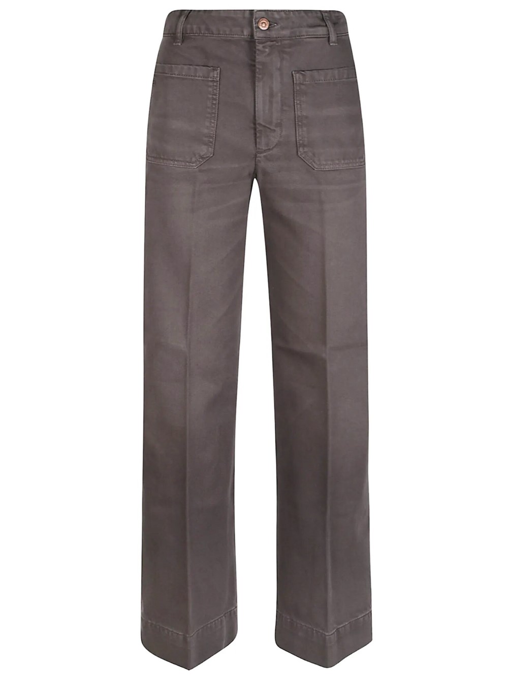 Victoria Beckham Women's Grey Alina Wide-Leg Jeans In Fossil