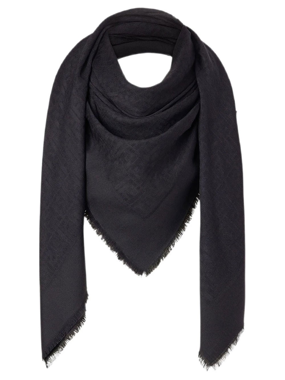 Fendi , Winter Scarves, Female, Black, One Size, Ff Shawl - Image 3