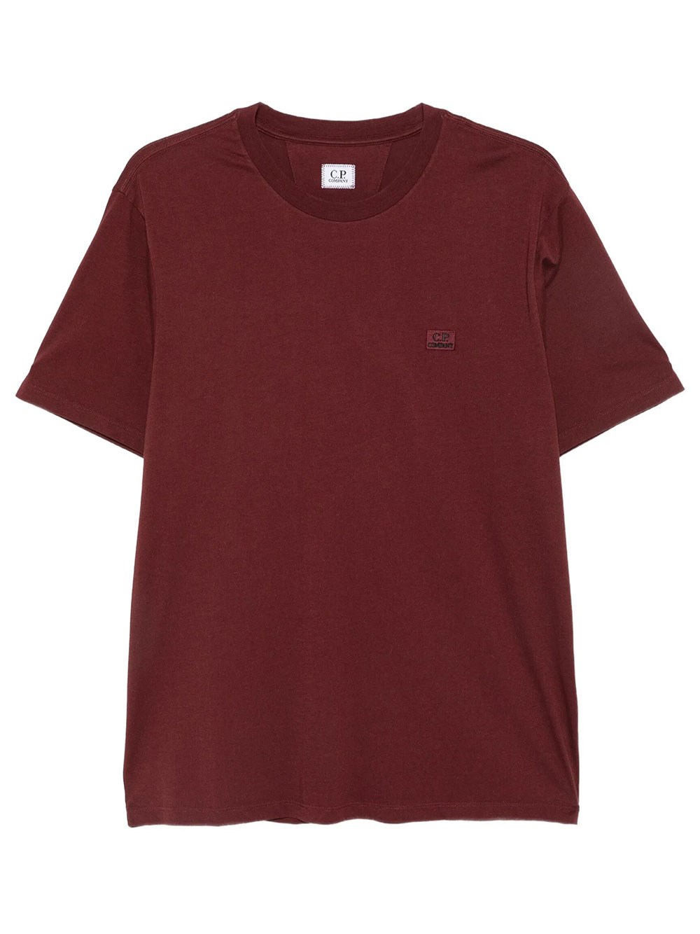 C.p. Company T-shirt 30/1 In Jersey Con Patch Logo In Rosso