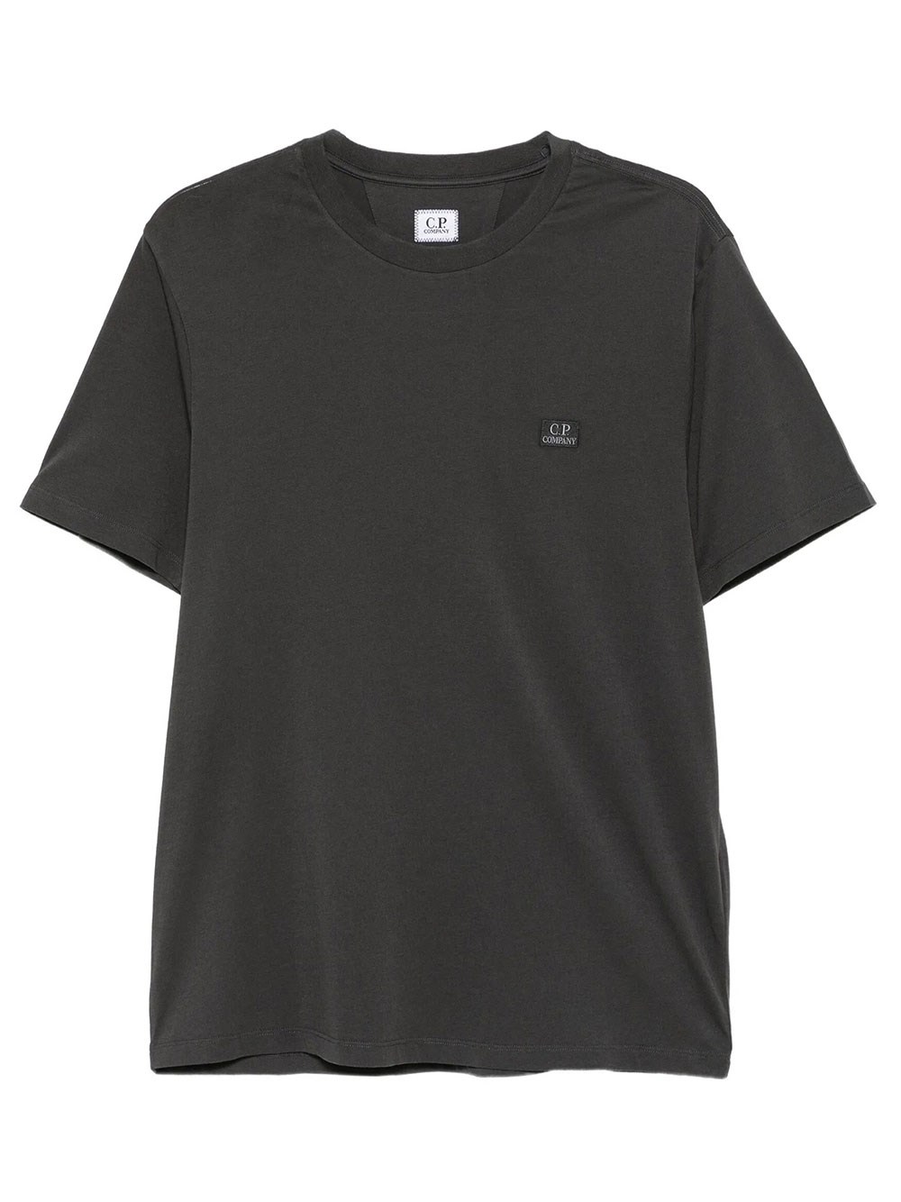 C.p. Company T-shirt 30/1 In Jersey Con Patch Logo In Nero