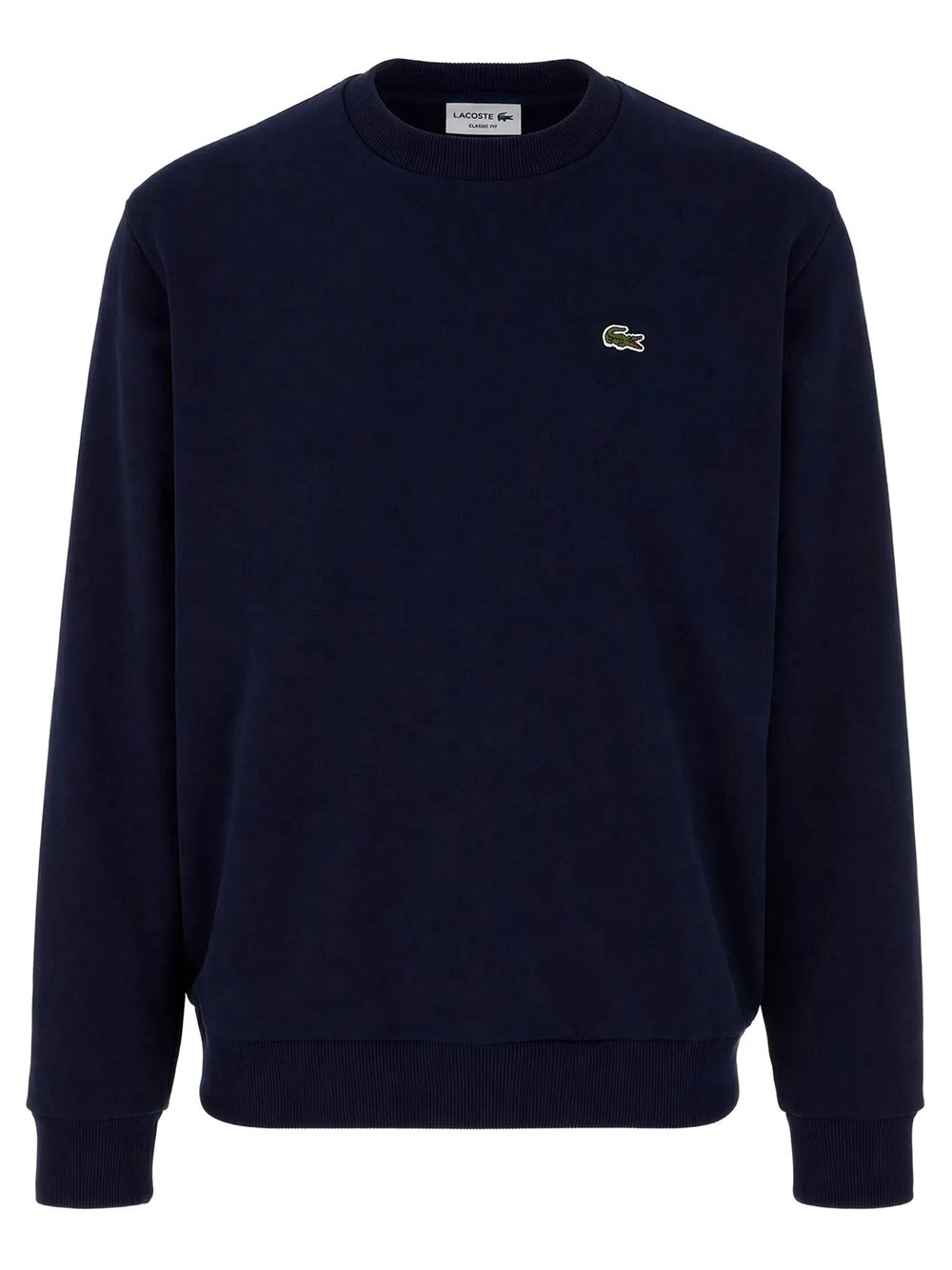 Lacoste Felpa A Girocollo In Cotone In Blu