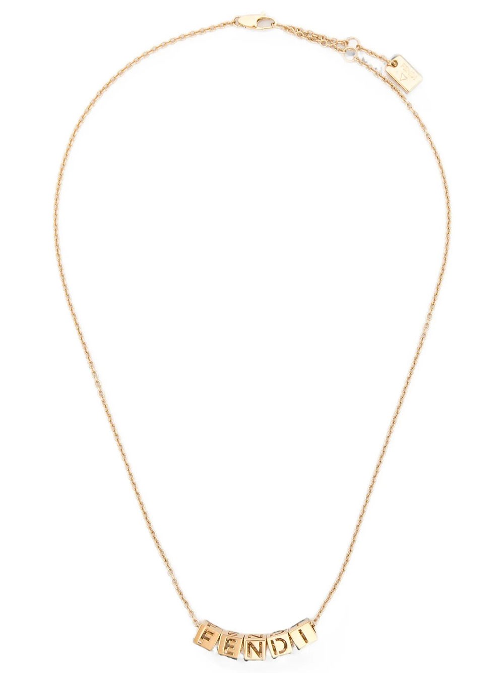 Fendi Collana  Faces In Metallo Color Oro In Metallizzato