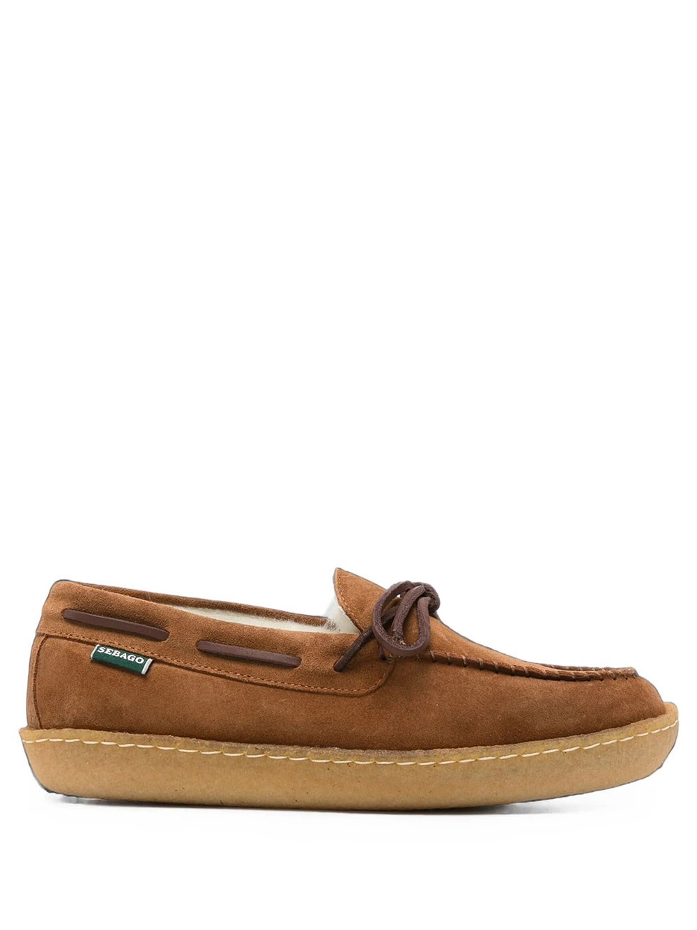 Sebago Mocassini Colton In Pelle Scamosciata In Marrone