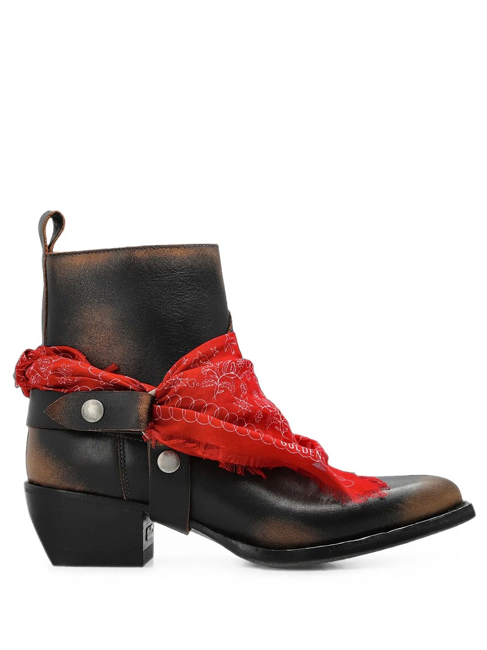 Golden Goose Women's Black Debbie Low Boots In Leather With Remov