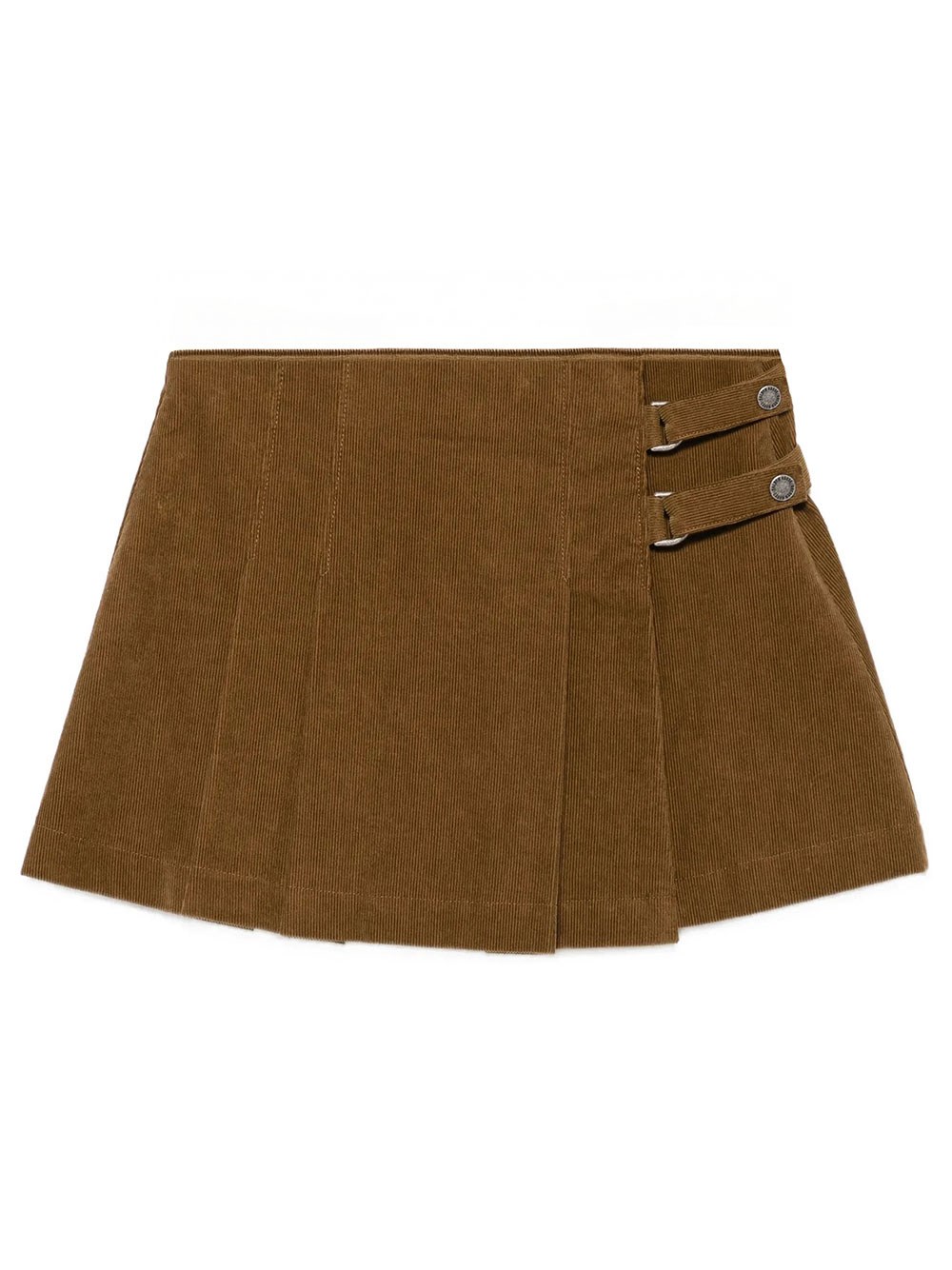 Golden Goose Women's Brown Raelynn Velvet Pleated Miniskirt