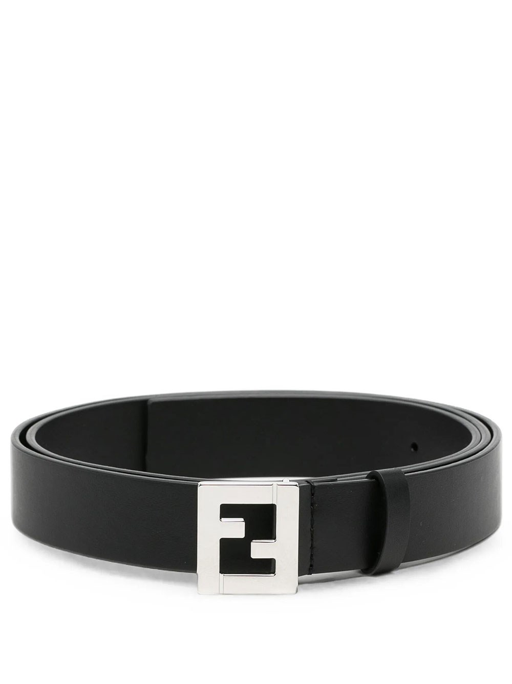 Fendi Men's Black Ff 30 Leather Belt