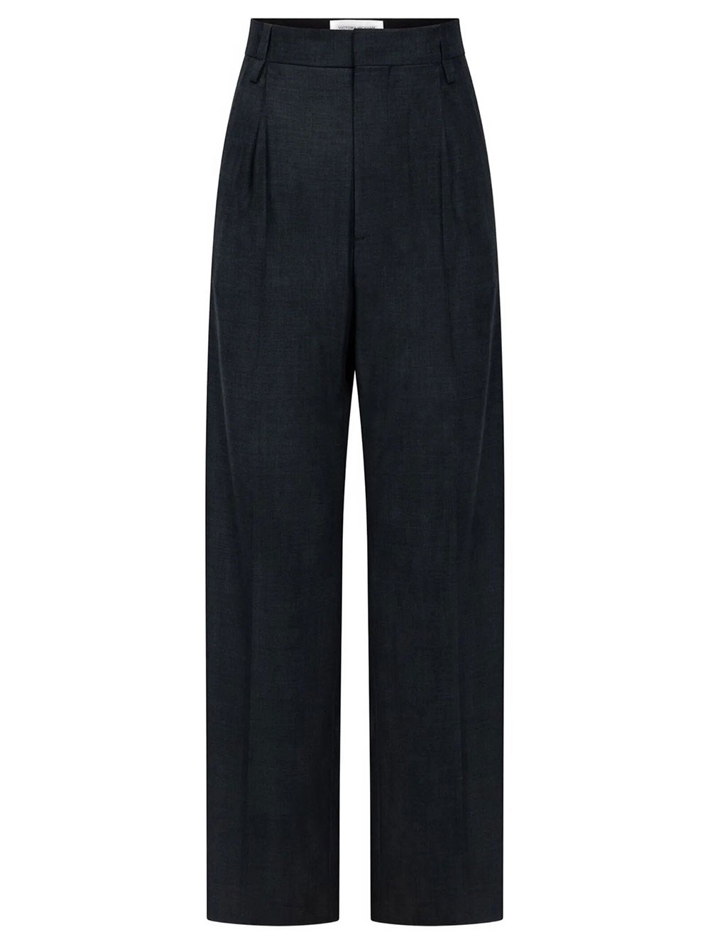 Victoria Beckham Women's Green Tailored Trousers "Ethel" In Wool