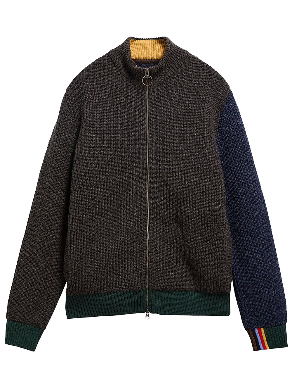 Barbour Men's Brown Wool Cardigan Gamefair