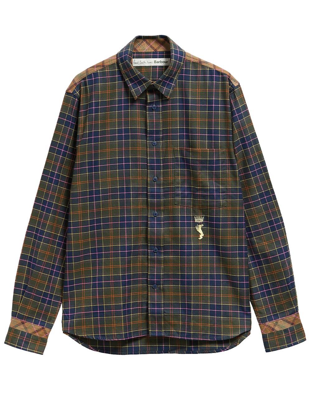 Barbour Men's Green Slim-Fit Long-Sleeved Tartan Shirt