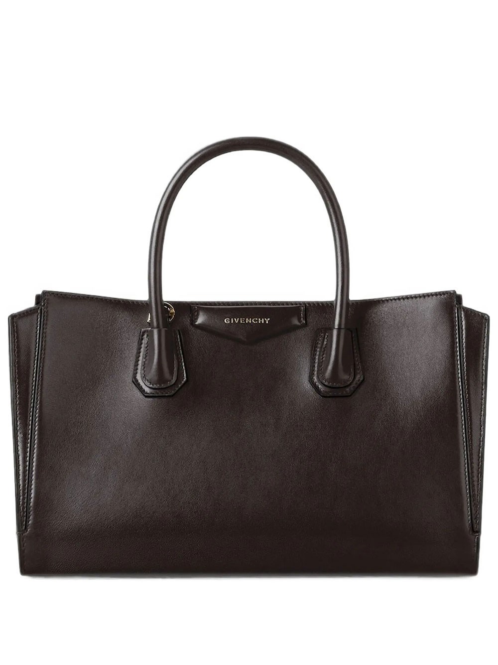 Givenchy Donna Marrone Borsa Catchall Antigona Piccola In Pelle Fiore Lucida - Immagine 3