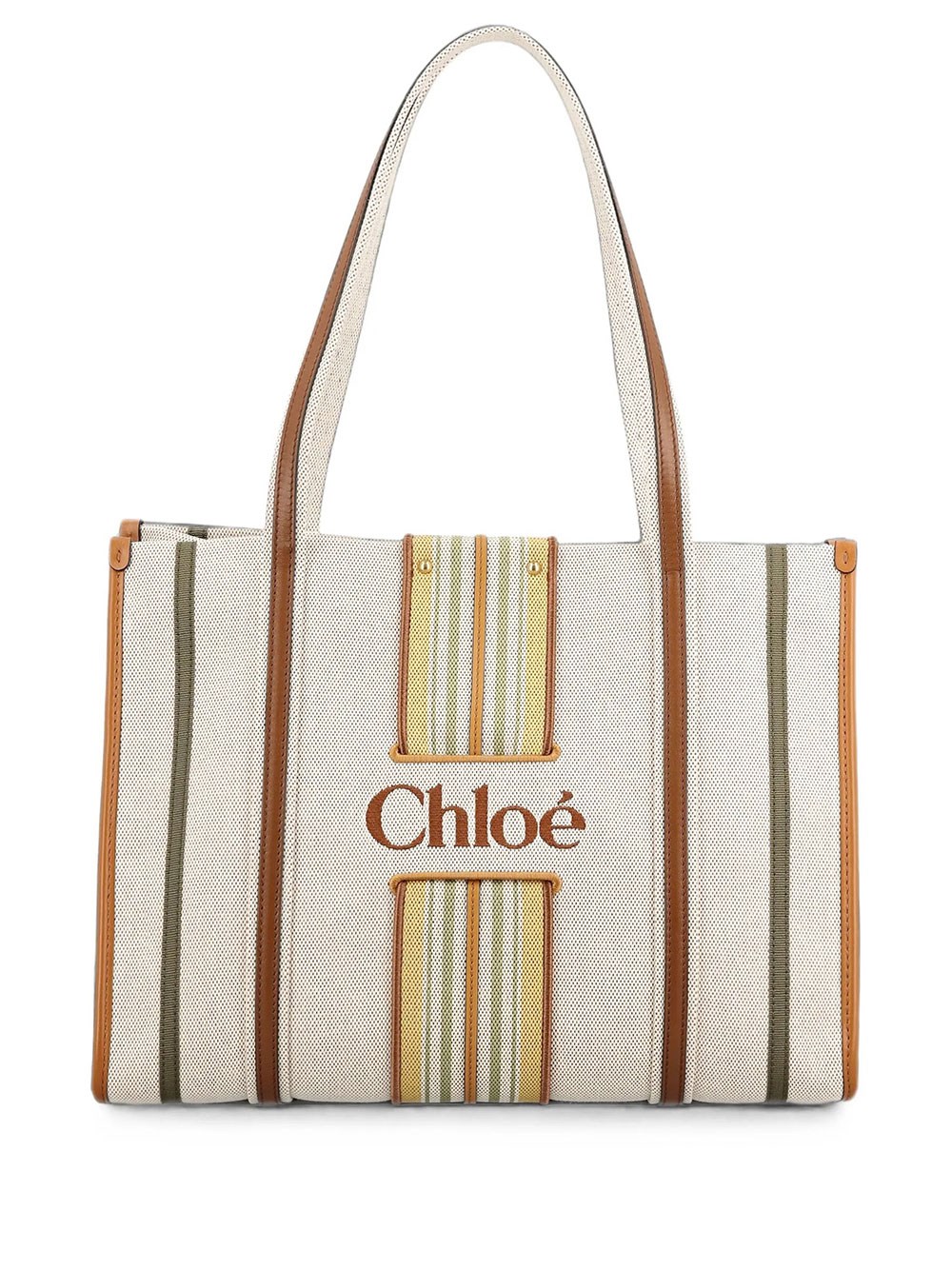 Chloé Women's Nude & Neutrals Woody Loop Tote Bag In Canvas