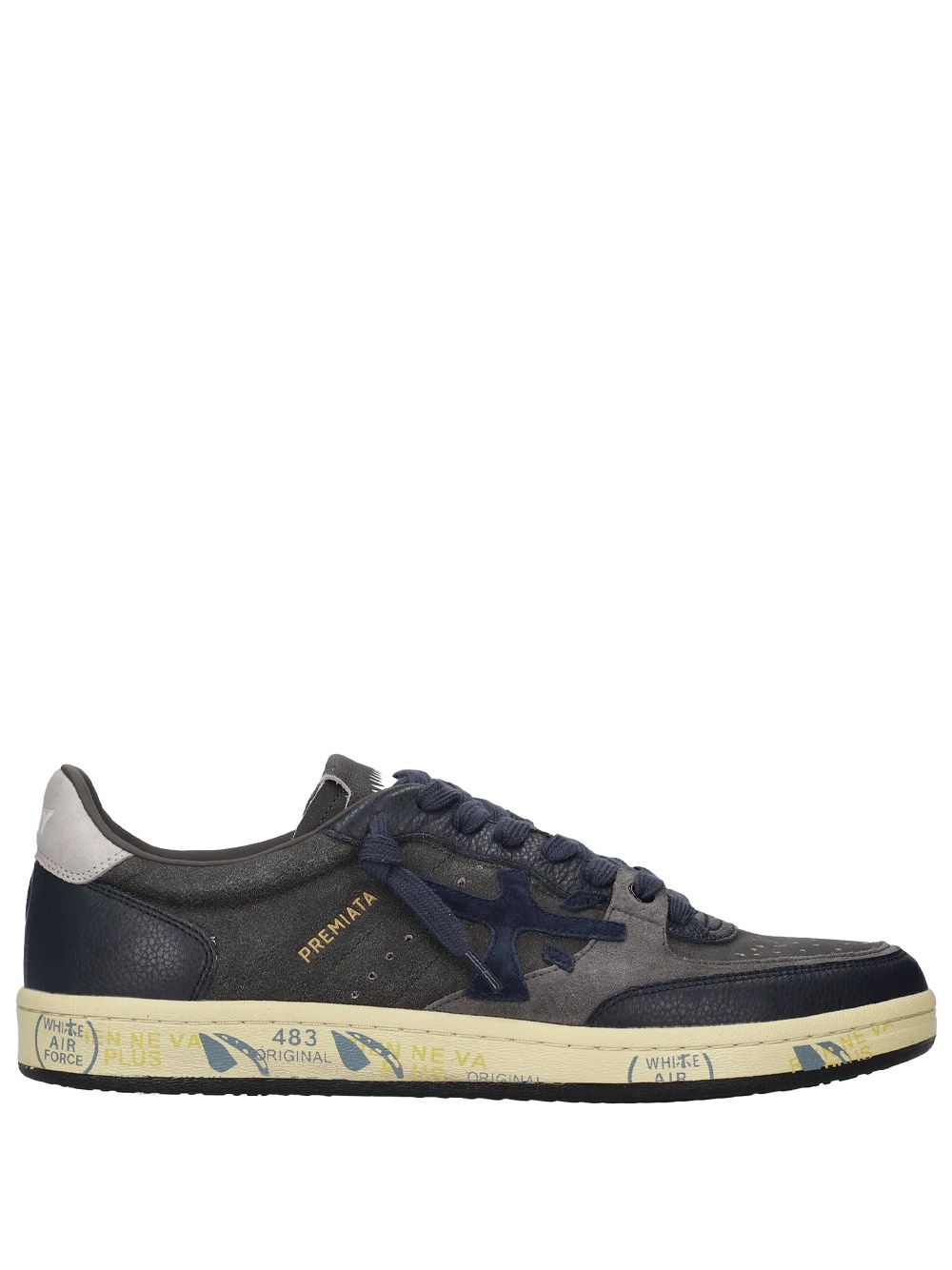 Premiata Men's Grey Bskt Clay Sneakers