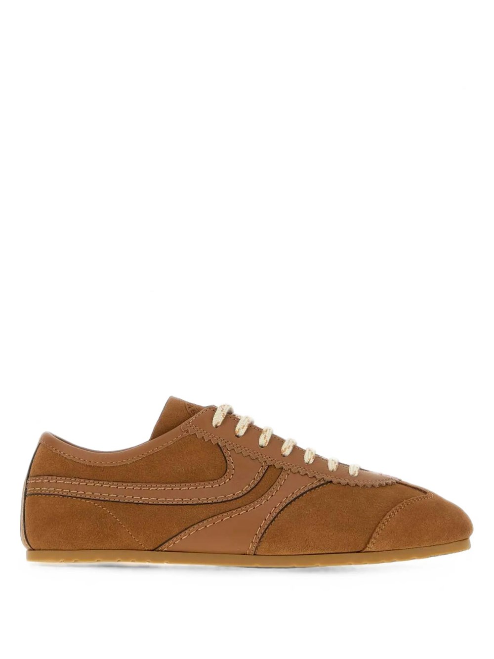 Dries Van Noten Sneakers In Camoscio E Pelle Tan In Marrone