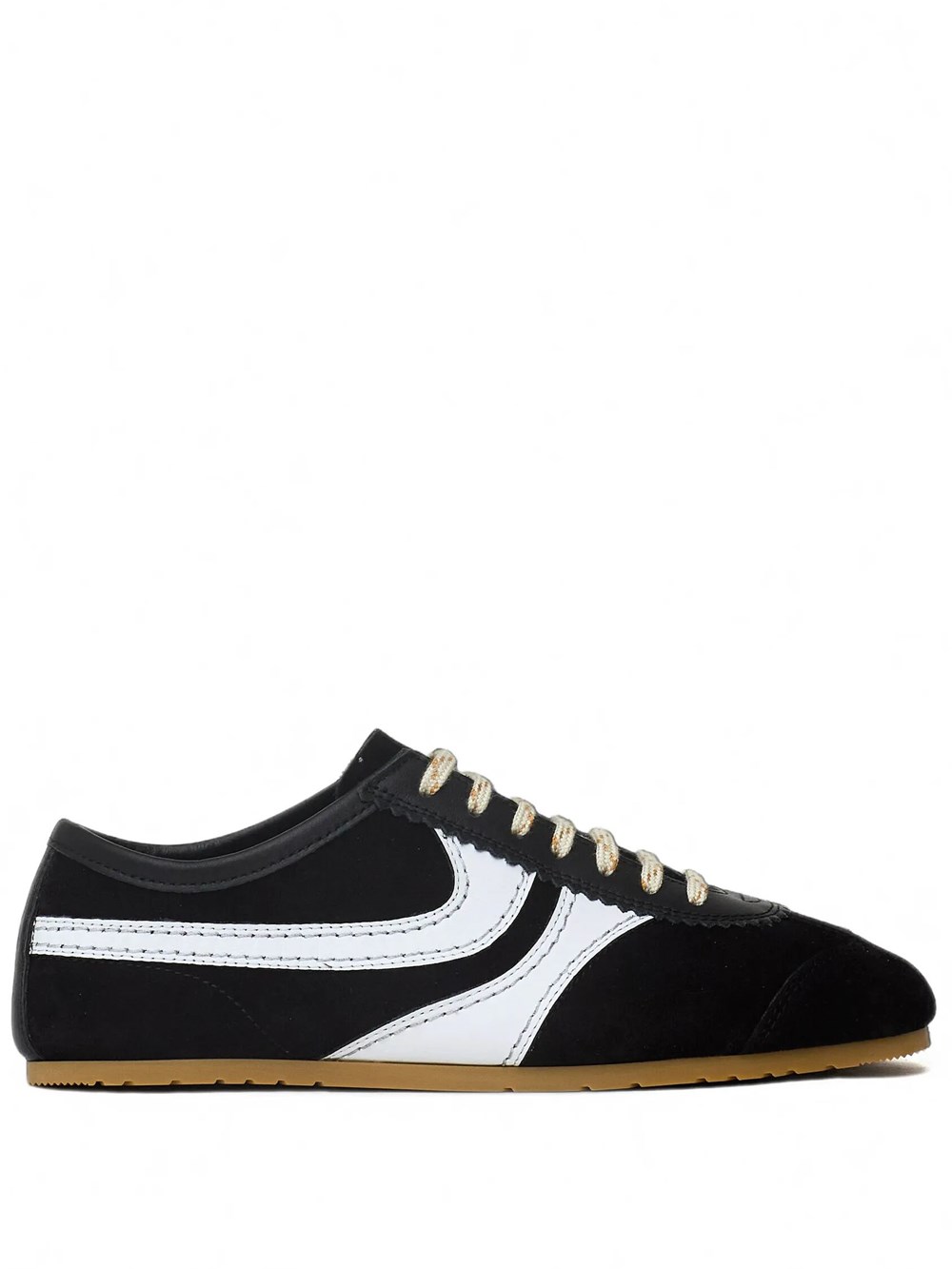 Dries Van Noten Sneakers In Camoscio E Pelle Black/white In Nero