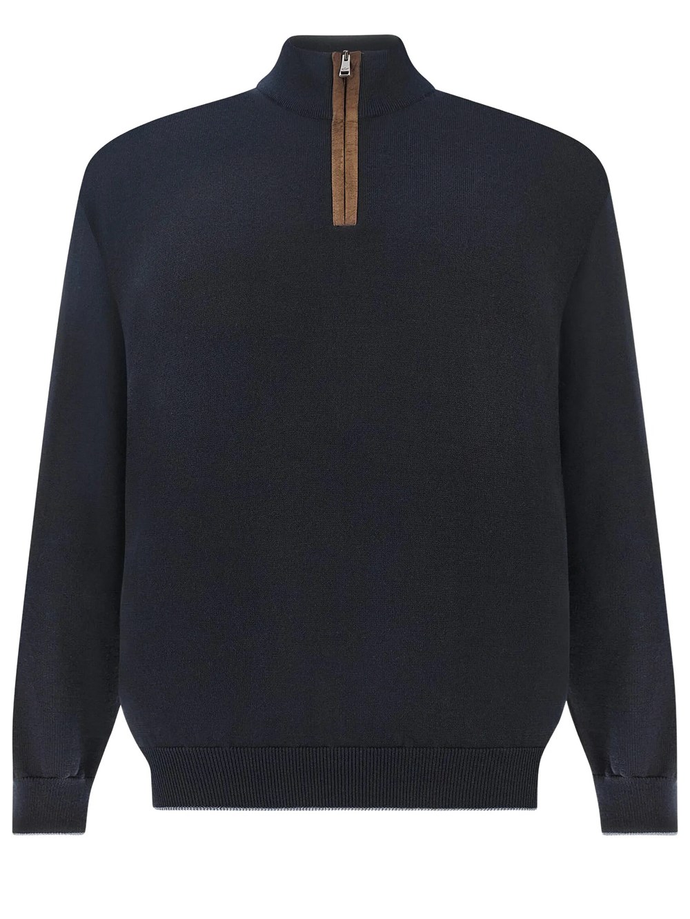 Paul & Shark Men's Blue X-Soft Wool Half-Zip Sweater