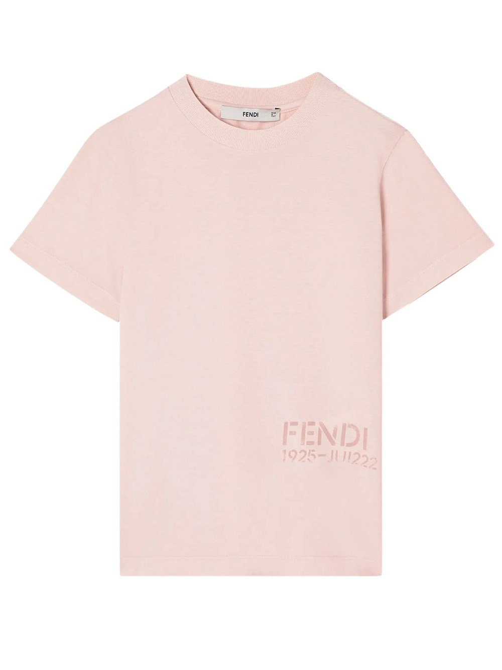 Fendi Kids' T-shirt Junior In Cotone Con Stampa Stencil In Pink