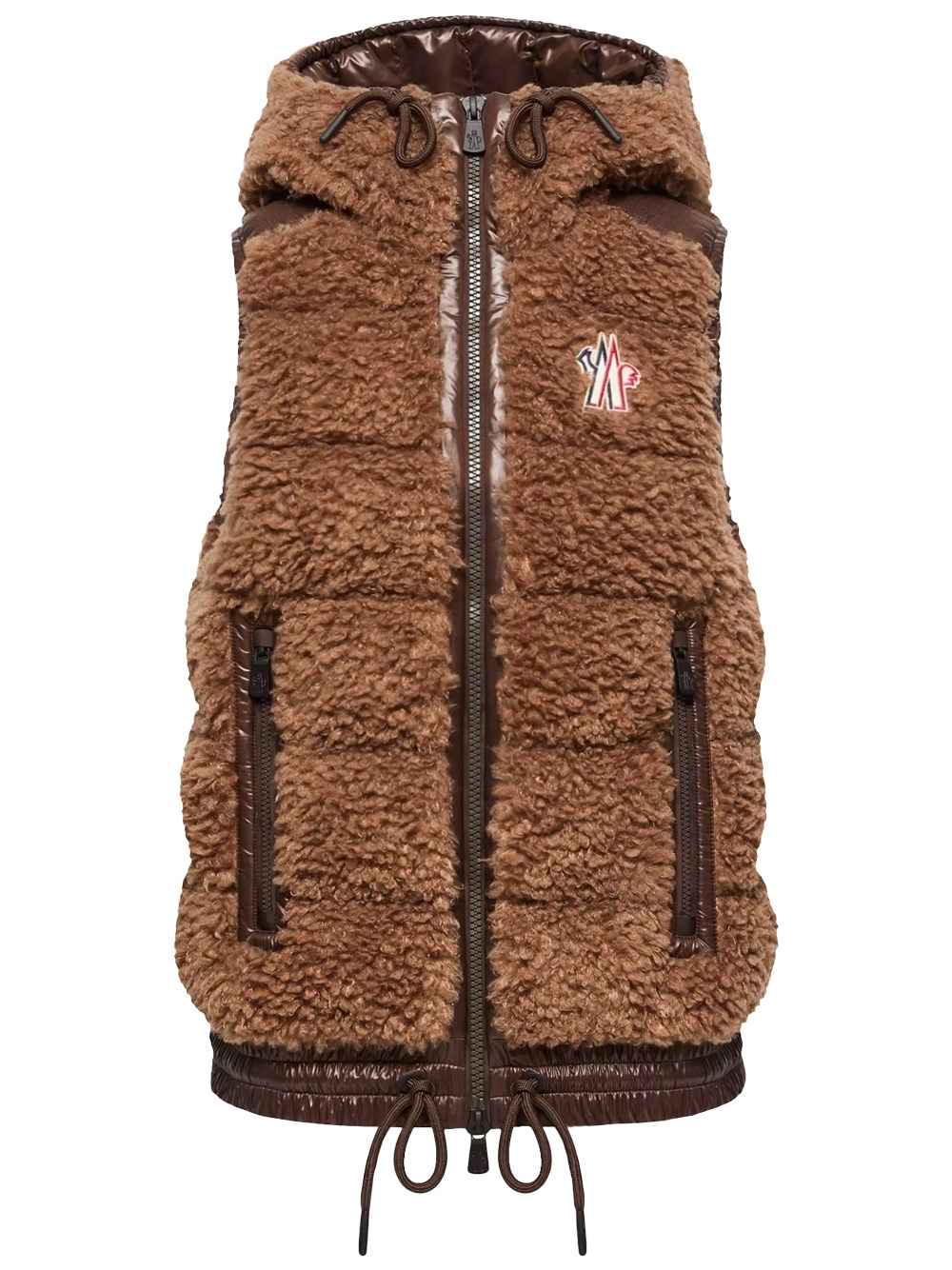 Moncler Grenoble Women's Brown Hooded Teddy Down Vest UK Size 14 - Mytheresa - Image 5