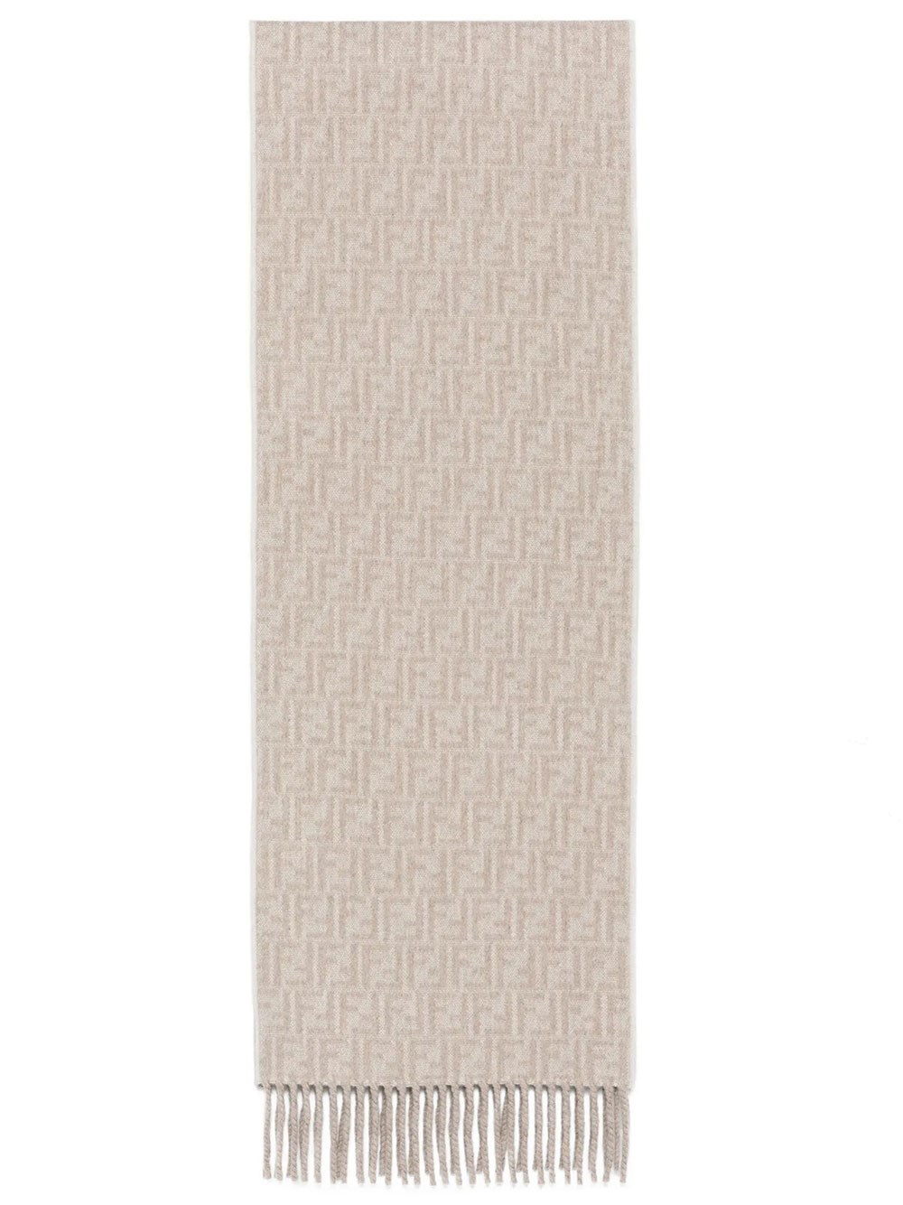 Fendi Women's Nude & Neutrals Ff Scarf In Wool And Cashmere