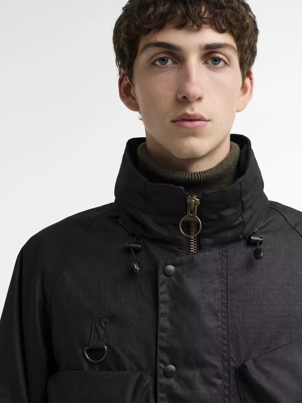 BARBOUR X 노르빗 왁스드 립스톱 패브릭 자켓