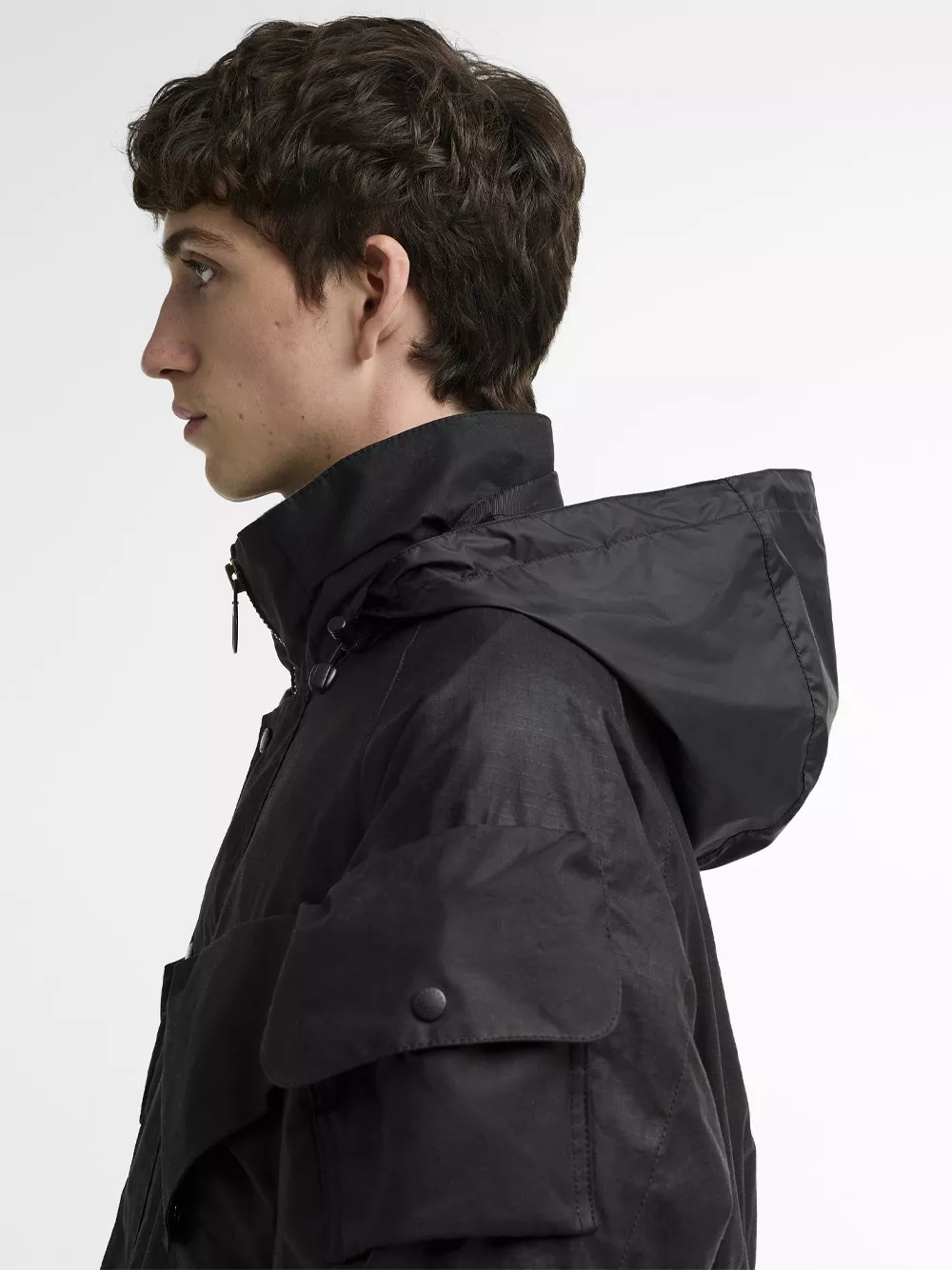 BARBOUR X 노르빗 왁스드 립스톱 패브릭 자켓