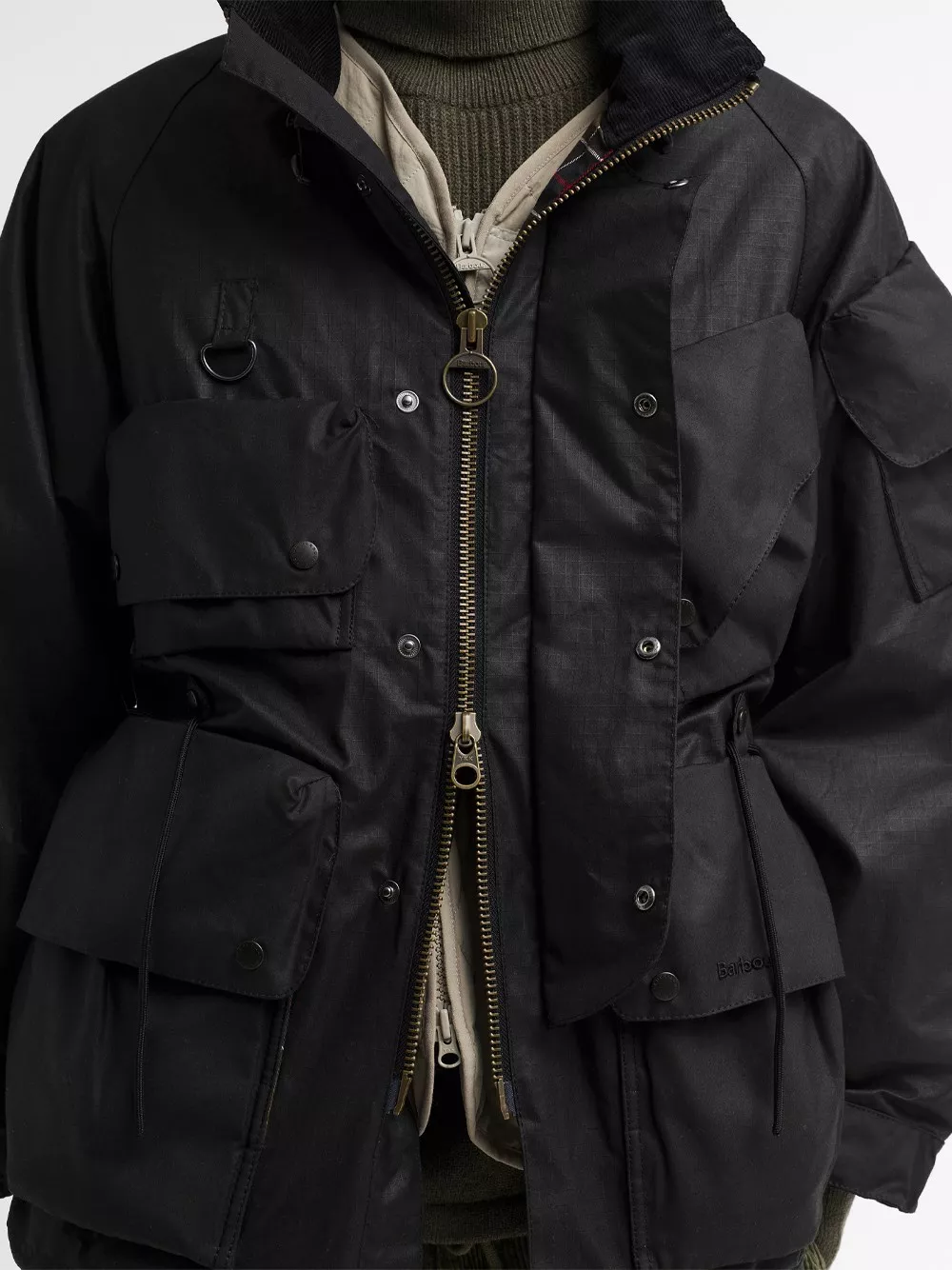BARBOUR X 노르빗 왁스드 립스톱 패브릭 자켓