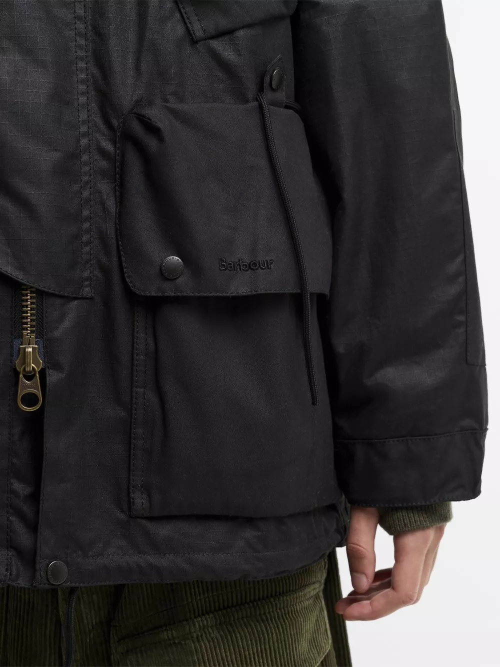 BARBOUR X 노르빗 왁스드 립스톱 패브릭 자켓